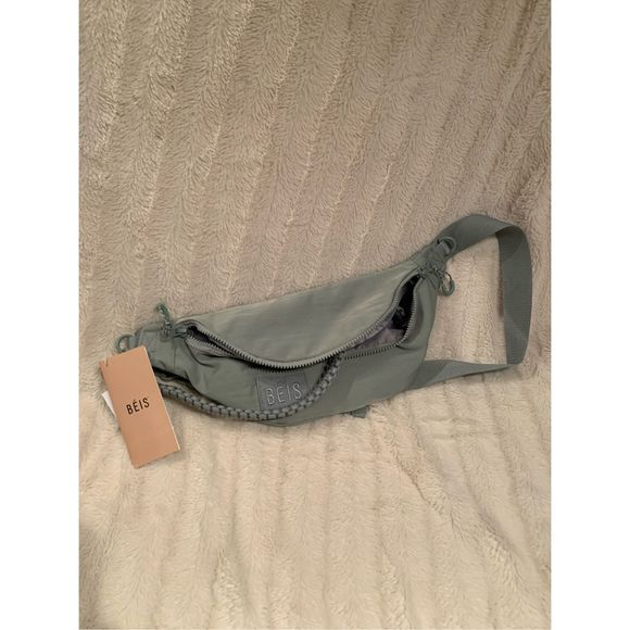 NWT Beis Sport Pack Crossbody Bag in Blue Gray Slate - Picture 8 of 8